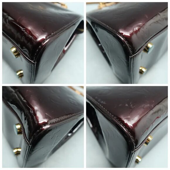 Louis Vuitton Brea Burgundy Monogram Patent Leather Satchel 818-123124 - Picture 6 of 11